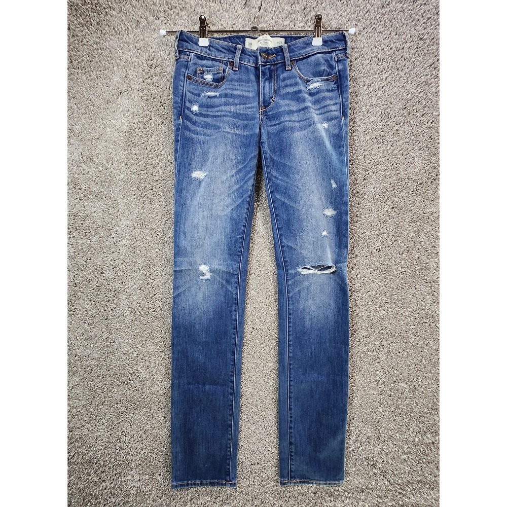 Abercrombie & Fitch The A&F Skinny Jeans Women's 24x33 (Fits 27x32) Blue Denim